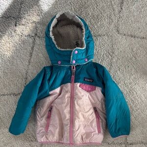 Patagonia Teal and Light Pink Kids' Jacket